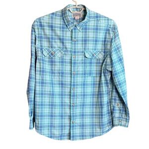 Duluth‎ Trading Co XL Men Green Plaid Shirt Men's XL Standard Fit